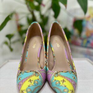 💛 ALDO Multicolor Patterned Pointed Toe Heels 💛